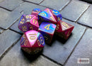 Gemini Blue-Purple/gold Polyhedral 7-Dice Set-1