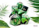 Gemini Black-Green/gold Polyhedral 7-Dice Set-1