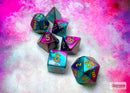 Gemini Purple-Teal/gold Polyhedral 7-Dice Set-1
