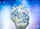 Borealis Icicle/light blue Luminary Polyhedral 7-Dice Set-1