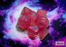 Borealis Pink/silver Luminary Polyhedral 7-Dice Set-1