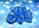 Borealis Sky Blue/white Luminary Polyhedral 7-Dice Set-1