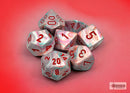 Festive Pop Art/red Polyhedral 7-Dice Set-1