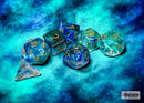 Nebula Oceanic/gold Luminary Polyhedral 7-Dice Set-1