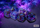 Nebula Nocturnal/blue Luminary Polyhedral 7-Dice Set-1