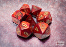 Scarab Scarlet/gold Polyhedral 7-Dice Set-1