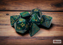 Scarab Jade/gold Polyhedral 7-Dice Set-1
