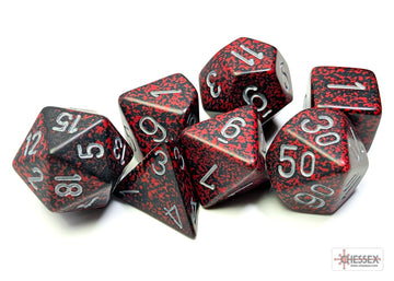 Speckled Silver Volcano Polyhedral 7-Dice Set - 0