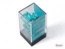 Translucent Teal/white Polyhedral 7-Dice Set-3
