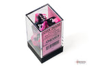 Gemini Black-Pink/white Polyhedral 7-Dice Set-3