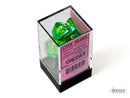 Gemini Translucent Green-Teal/yellow Polyhedral 7-Dice Set-3