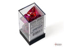 Gemini Translucent Red-Violet/gold Polyhedral 7-Dice Set-1