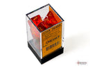 Gemini Translucent Red-Yellow/gold Polyhedral 7-Dice Set-1