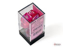 Borealis Pink/silver Luminary Polyhedral 7-Dice Set-3