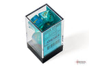 Borealis Teal/gold Luminary Polyhedral 7-Dice Set-3