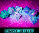 Nebula Wisteria/white Luminary Polyhedral 7-Dice Set-4
