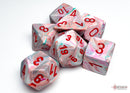 Festive Pop Art/red Polyhedral 7-Dice Set-2