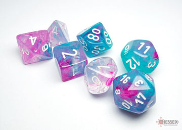 Nebula Wisteria/white Luminary Polyhedral 7-Dice Set - 0