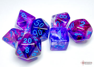 Nebula Nocturnal/blue Luminary Polyhedral 7-Dice Set - 0