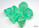 Borealis Light Green/gold Luminary Polyhedral 7-Dice Set-2