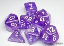 Borealis Purple/white Luminary Polyhedral 7-Dice Set-2
