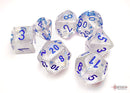 Borealis Icicle/light blue Luminary Polyhedral 7-Dice Set-2