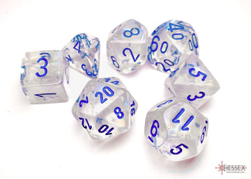 Borealis Icicle/light blue Luminary Polyhedral 7-Dice Set - 0