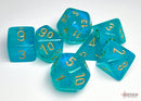 Borealis Teal/gold Luminary Polyhedral 7-Dice Set-2