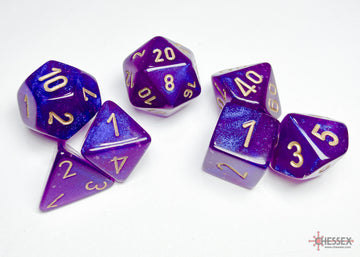 Borealis Royal Purple/gold Luminary Polyhedral 7-Dice Set - 0