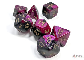 Gemini Black-Purple/gold Polyhedral 7-Dice Set - 0