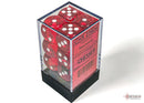 Translucent Red/white 16mm d6 Dice Block (12 dice)-3