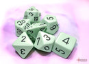 Opaque Pastel Green/black Polyhedral 7-Dice Set-1
