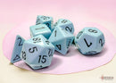 Opaque Pastel Blue/black Polyhedral 7-Dice Set-1