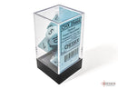 Opaque Pastel Blue/black Polyhedral 7-Dice Set-3