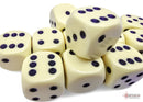 Opaque Pastel Yellow/black 16mm d6 Dice Block (12 dice)-2