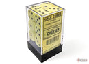 Opaque Pastel Yellow/black 16mm d6 Dice Block (12 dice)-3