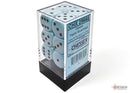 Opaque Pastel Blue/black 16mm d6 Dice Block (12 dice)-3