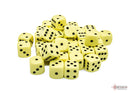 Opaque Pastel Yellow/black 12mm d6 Dice Block (36 dice)-2