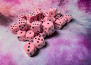 Opaque Pastel Pink/black 12mm d6 Dice Block (36 dice)-1