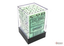 Opaque Pastel Green/black 12mm d6 Dice Block (36 dice)-3