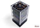 Opaque Black/gold 16mm d6 Dice Block (12 dice)-3