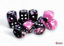Gemini Black-Pink/white 16mm d6 Dice Block (12 dice)-2