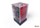 Gemini Black-Red/gold 16mm d6 Dice Block (12 dice)-3