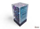 Gemini Purple-Teal/gold 16mm d6 Dice Block (12 dice)-3