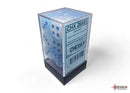 Gemini Pearl Turquoise-White/blue Luminary 16mm d6 Dice Block (12 dice)-3