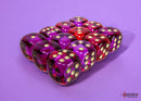 Gemini Translucent Red-Violet/gold 16mm d6 Dice Block (12 dice)-1