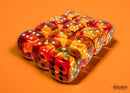 Gemini Translucent Red-Yellow/gold 16mm d6 Dice Block (12 dice)-1