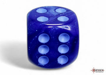 Gemini Blue-Blue/light blue Luminary 16mm d6 Dice Block (12 dice) - 0