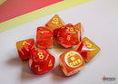 Gemini Gellow-Red/yellow Polyhedral Luminary 7-Dice Set (with bonus die)-3