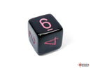 Opaque Black/pink Polyhedral 7-Dice Set-5